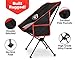 Rugged Camp Versalite Portable Folding Chair - for Camping, Beach, Sporting Events, Festivals - Camping Gear Accessory and Outdoor Folding Chair (Red)