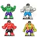 Green Red Yellow Grey Giant Hulk Mini Figure Super Hero Kid Baby Toy Building Blocks Sets Model Toys 4 Piece /Lot