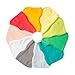 Little-Likes Waterproof Baby Bibs with Three Snaps, Unisex, Baby Gift Box, 10 Pack, Solid Colors