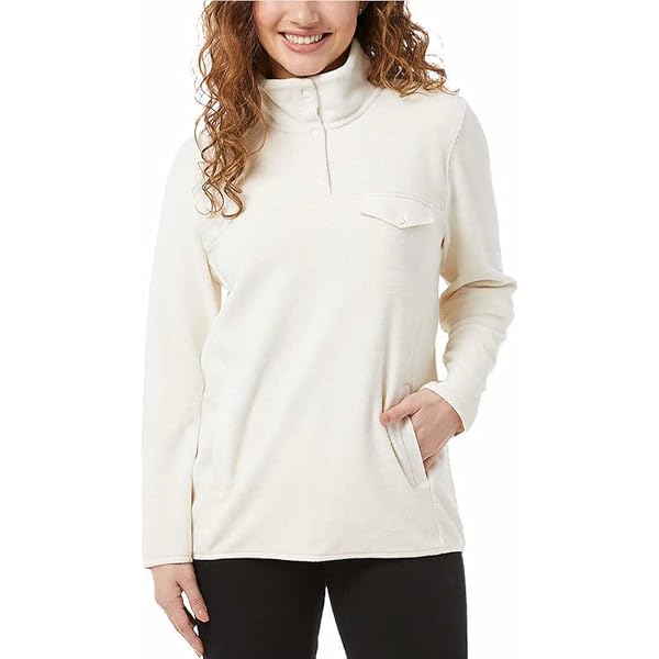 32 Degrees Heat Womens Midweight Snap Arctic Fleece Pullover (US