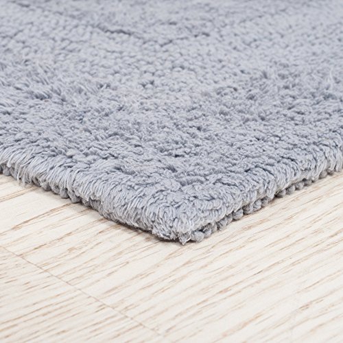 image for Cotton Bath Mat Set- 2 Piece 100 Percent Cotton Mats- Reversible, Soft