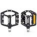 MEETLOCKS Bike Pedals,Road Bike Pedals Magnesium Alloy Body,CNC Machined Cr-Mo 9/16