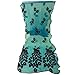 Datework Women Peacock Flower Embroidered Lace Scarf (Green)
