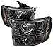 Spyder 5009517 Chevy Silverado 1500 07-13 2500HD/3500HD 07-14 Projector Headlights - LED Halo - LED ( Replaceable LEDs ) - Smoke - High H1 (Included) - Low H1 (Included)