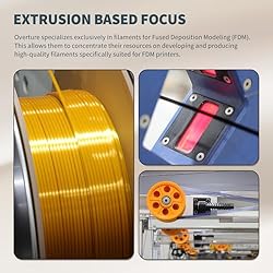 OVERTURE Silk Filament PLA 1.75mm Clog-Free Shiny