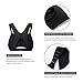 SHAPERX Women's Post-Surgical Front Closure Sports Bra Adjustable Wide Strap Racerback Support Bra,SZ83288-Black-2XL