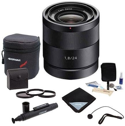 Sony Carl Zeiss 24mm F/1.8 E-Mount Camera Lens #SEL24F18Z Value Kit w/Acc