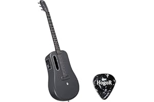 LAVA ME 3 38" Carbon Fiber Guitar for Right Hand with Effects Acoustic Guitar Soft, Space Bag | Support Wi-Fi Bluetooth Bundled with HogoR Guitar Pick