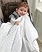 aden by aden + anais Stroller Blanket, 100% Cotton Muslin, 2 Layer lightweight and breathable, 27.5 x 27.5 inch; Dove