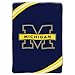 Northwest Michigan Wolverines Plush 60x80 Rachel Blanket