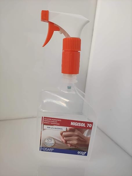 HIGISOL 70 solucion higienizante de manos y superficies PULVERIZADOR + 10 RECAMBIOS 500ML