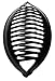 France Luxe Belle Large Interlocking Comb, Black, Set of 2 - An Excellent Styling Solution For Long/Thick or Curly Hair