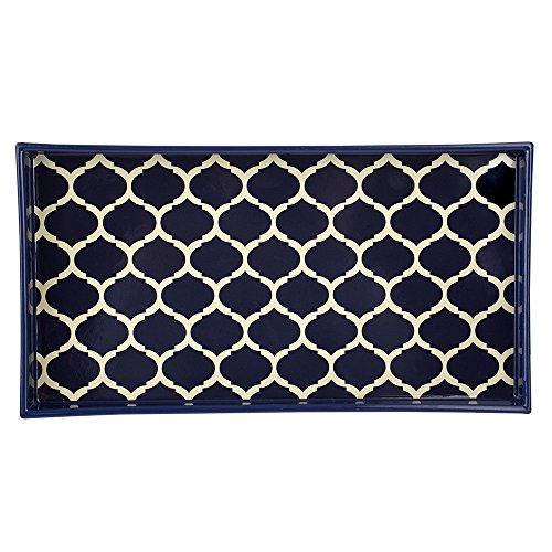 Home Basics Lattice Navy Vanity Tray Pricepulse