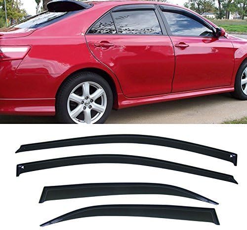 AutoCat 4pcs Ventvisor for 07-11 Camry 4D/4DR Sedan JDM Ventshade Window Deflector