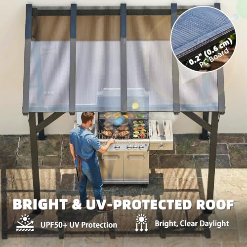 Outsunny 8x5 Hardtop Grill Gazebo Review: Lean-to BBQ Shelter with UPF50+ Roof image 20