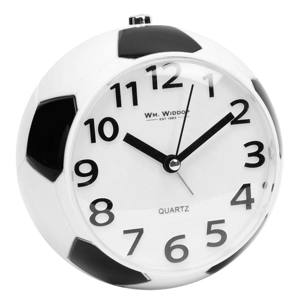 Widdop Kids Football Alarm Clock Football Clock Bell Alarm Snooze Quartz