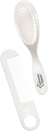 Tommee Tippee Essential Basics Baby Brush and Comb Set White 2 Count view 4