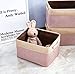 DECOMOMO Foldable Storage Bin Collapsible Sturdy Cationic Fabric Storage Basket Cube W/Handles for Organizing Shelf Nursery Home Closet (Jumbo - 19.7 x 15.8 x 11.8) (Pink, Extra Large - 3 Pack)