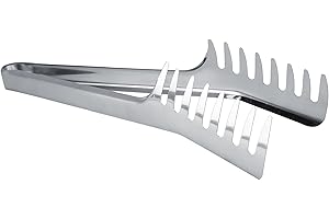 Spaghetti Clip, Stainless Steel Long Handle Noodle Tongs Pasta Tool for BBQ and Cooking Use
