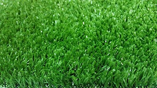 PZG Artificial Grass Rug w/Drainage Holes & Rubber Backing | 2-Tone Realistic Synthetic Grass Mat | Extra-Heavy & Soft Pet Turf | Lead-Free Fake Grass for Dogs or Outdoor Decor | Size: 8' x 5'