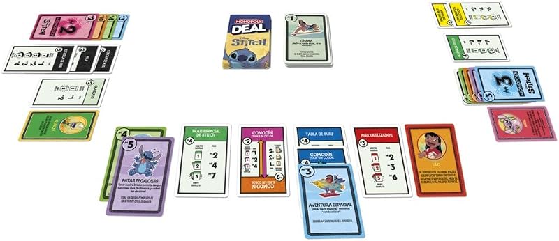 Jogo de Cartas Monopoly Deal: Edição Disney Stitch - Versão Espanhola