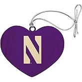 GRAPHICS & MORE Northwestern University Primary Logo Heart Love Wood Christmas Tree Holiday Ornament
