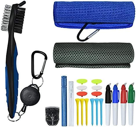 Golf Club Cleaner, Golf Brush and Groove Cleaner, Magnetic Golf Towel with Clip, Sport Cooling Towel, Golf Club Groove Cleaning Brush , 6pcs Golf tees 6 pcs Golf Markers and Golf Line Drawing Device Golf Club Cleaner, Golf Brush and Groove Cleaner, Magnetic Golf Towel with Clip, Sport Cooling Towel, Golf Club Groove Cleaning Brush , 6pcs Golf tees 6 pcs Golf Markers and Golf Line Drawing Device