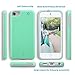 ULAK iPod Touch 6 Case,iPod Touch 5 Case, Slick Armor Slim-Protection Case for Apple iPod Touch 6 5th Generation (Green)