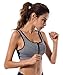 Sports Bras, Shinymod Front Zipper Compression High Impact Fitness Sports Bra