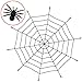 Colonel Pickles Novelties Halloween Decorations - Spider Web Decor – 5 Foot - Includes Plastic Spider – Spiderman Party Supplies