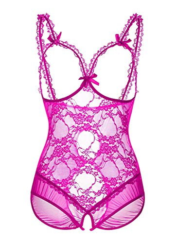 Evelure-Donna-Completi-Intimi-Lace-Lingerie-Esotico-Pizzo-Capestro-Bianco-Prospettiva-Pigiama