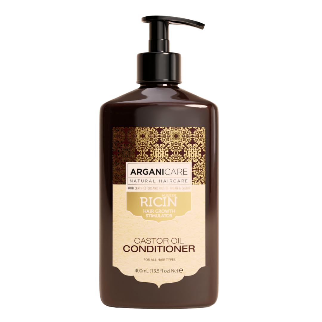 Arganicare | Castor Oil Restoring Conditioner | All Hair Types | Ultra-Nourishing Moisture Care | Softness, Elasticity and Easy Detangling | 400 ml