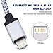 Eashion iPhone Cable, 3Pack 6FT Nylon Braided 8 Pin Lightning to USB Charger Cable, Compatible with iPhone 7/7 Plus/6s/6s Plus/6/6 Plus/5/5S/5C/SE/iPad and iPod(White)