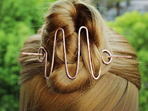 2017 M Shape Copper Hair Clip Metal Hair Slide Barrette Hair Stick Hair Jewelry, Christmas Gift for Her