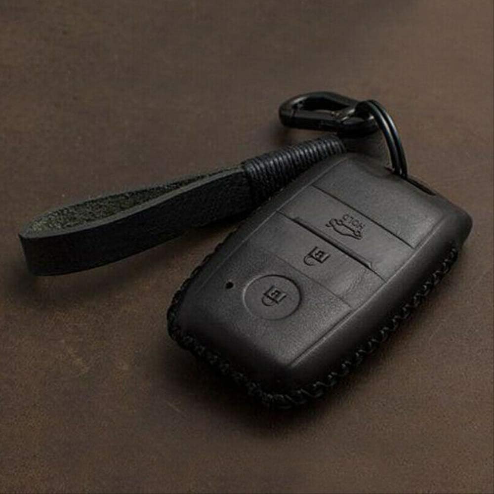 GGOII Key shell Retro Leather Smart Car Key Case Cover For Kia Picanto Forte Niro Optima Sedona