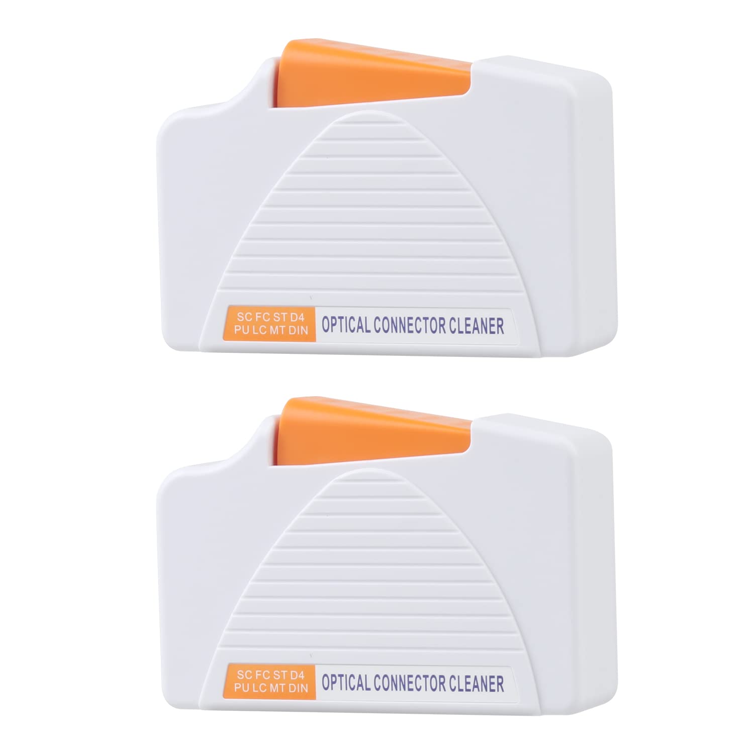 MSDADA 2 Pcs Fiber Connector Cleaner Box, LC/SC Fiber Cleaning Cassette with 500+ Uses, Anti Static End Face Cleaner for LC, SC, FC, ST, MU Connector Types(Green）