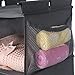MAX Houser 5 Shelf Hanging Closet Organizer, Space Saver, Cloth Hanging Shelves with 4 Side Pockets, Foldable, Grey