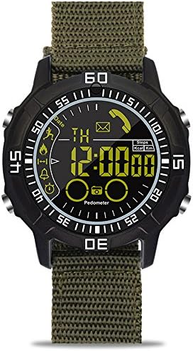 ROADTEC Men Digital Sport Smart Watches, 5ATM Waterproof Bluetooth 4.0 Watch with Call SMS Notification Remote Camera for Android IOS iPhone(Green)