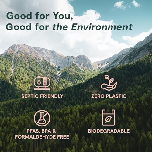 ecoHiny Premium & Soft Bamboo Toilet Paper | PFAS Free | 48 Mega Rolls, 3 ply & 350 Sheets | Non Toxic, FSC Certified, Septic Safe, BPA Free | Tree Free Toilet Tissue | Plastic Free Packaging