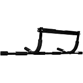 Body Sport 3-In-1 Pull-Up Bar for Doorway, Upper Body Fitness Workout Bar &ndash; 300 lb. Max Limit, Multi-Grip Exercise Bar &ndash; Portable Fitness Trainer for Home Gym