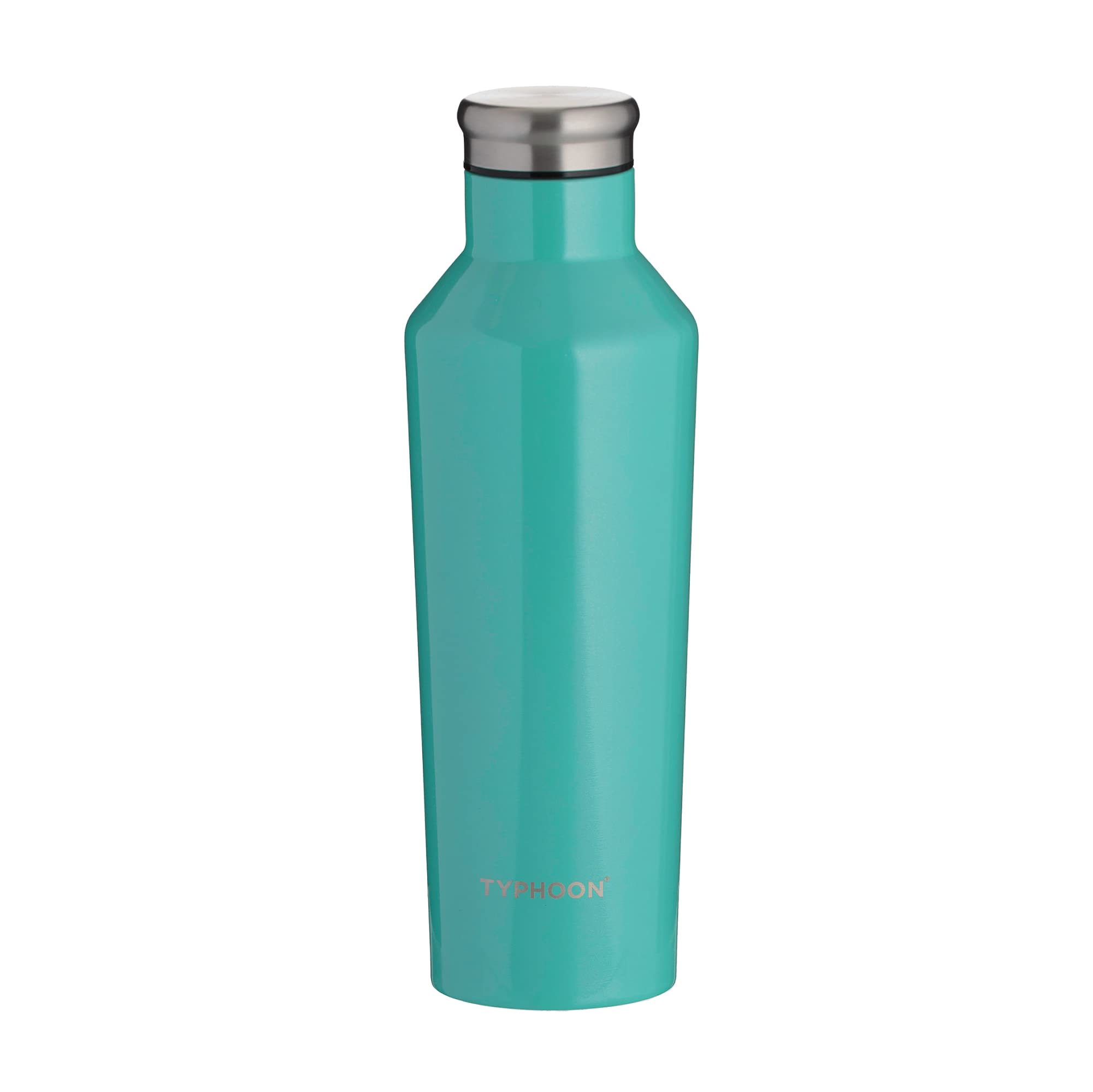 Typhoon Pure Steel Water Bottle | Double Walled | Leak-Proof and Condensation-Free | Insulated Reusable Bottle with Wide Neck | Keeps Cold for 24 Hours, Hot for 12 Hours, 500 ml