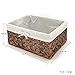Rectangular Woven Seagrass Storage Bin with Handle,Kingwillow. (water hyacinth, Large)