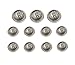Funcoo 11 pcs Antique Metal Blazer Button Vintage Suits Button Set for Blazer, Suits, Sport Coat, Uniform, Jacket (Silver)
