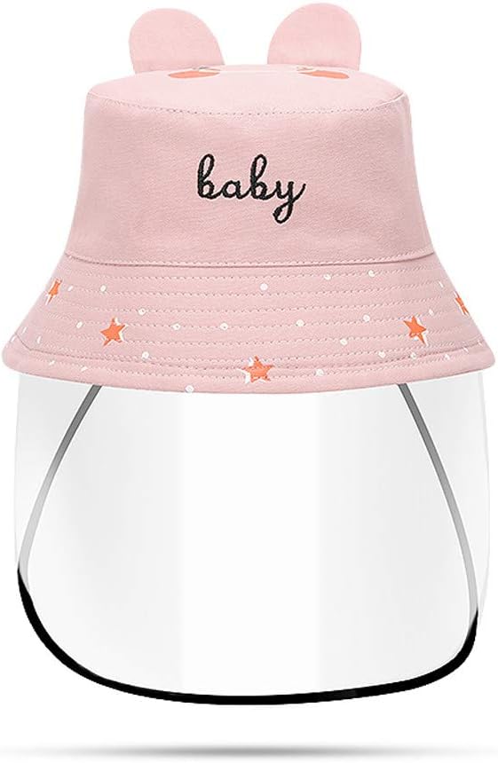 Anti-spit Fisherman's hat Protective cap, Nourich Droplet blocking Windproof hat, Adjustable size ((A) children)