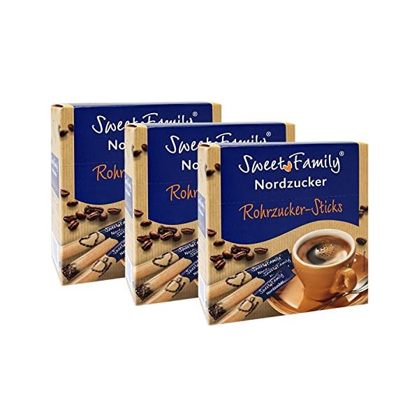 Sweet Family Rohrzucker-Sticks, 250g 3er Pack