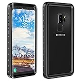 Eonfine Samsung Galaxy S9 Plus Waterproof Case, Shockproof Protective Underwater Cover for Samsung Galaxy S9 Plus Black