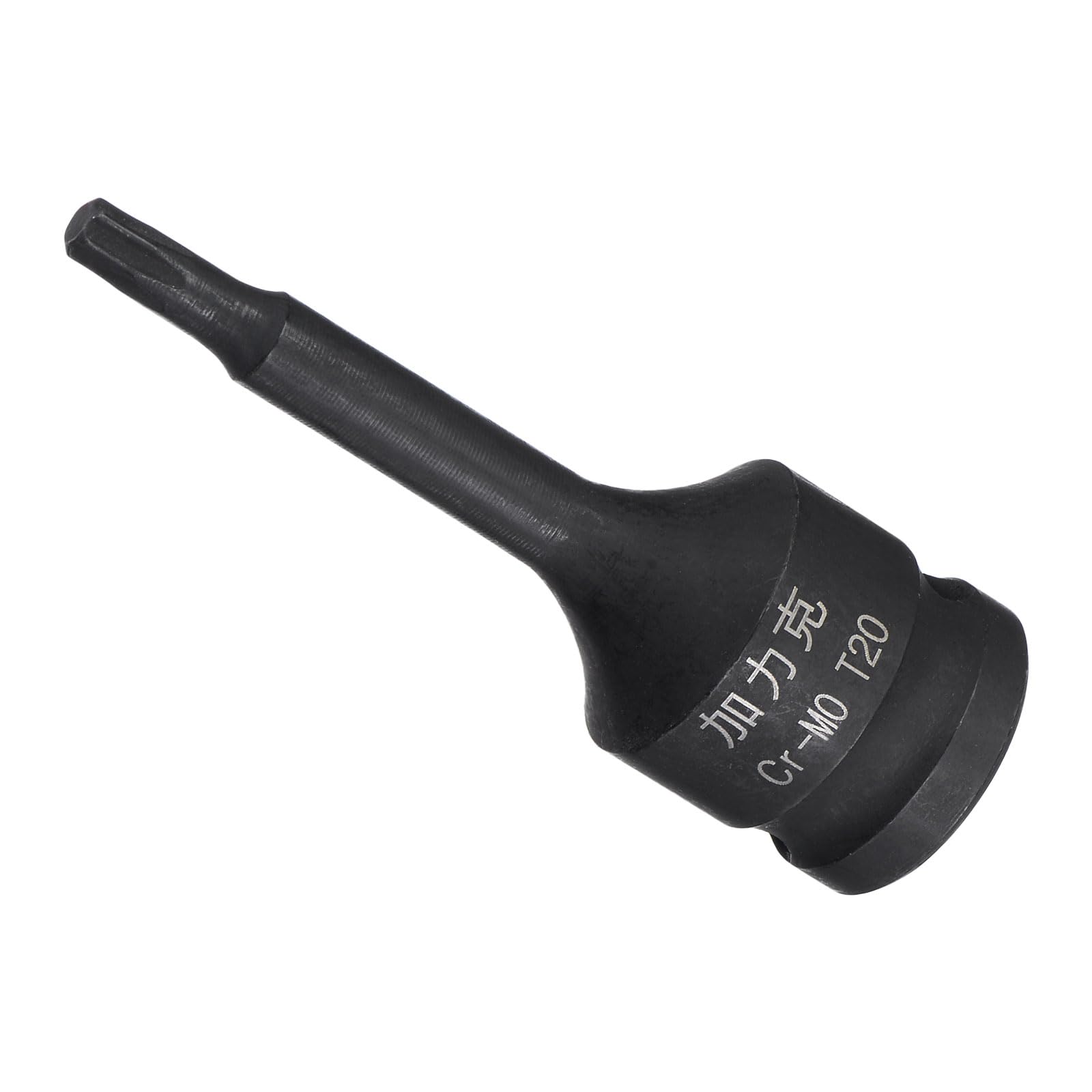 CoCud Impact Torx Bit Socket, T20 3/8" Square Drive 60mm Length, CR-MO Chamfer Design Pin Hole 6 Point Star Socket Bit - (Applications: for Automotive Repair)