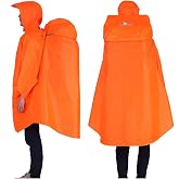 Adventure World Globotrekker Backpack Poncho Lightweight Waterproof Rain Poncho for Hiking, Camping, Travel &amp; Outdoor Use