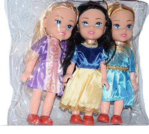 Vibgyor Vibes Small Baby Triplet Girl Sisters Long Hair Doll For
