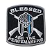 Blessed Are The Peacemakers Thin Blue Line Morale Tactical Embroidered Velcro Patch Support Police Law Enforcement